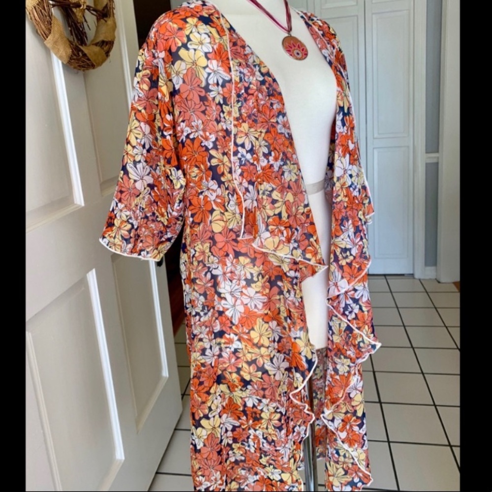 🌟LuLaRoe floral sheer cardi/beachCover Up